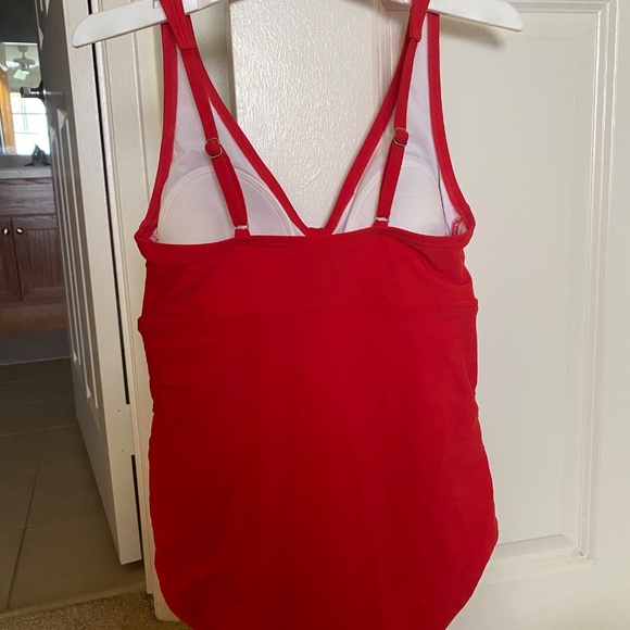 Red One-Piece Bathing Suit - Picture 2 of 3